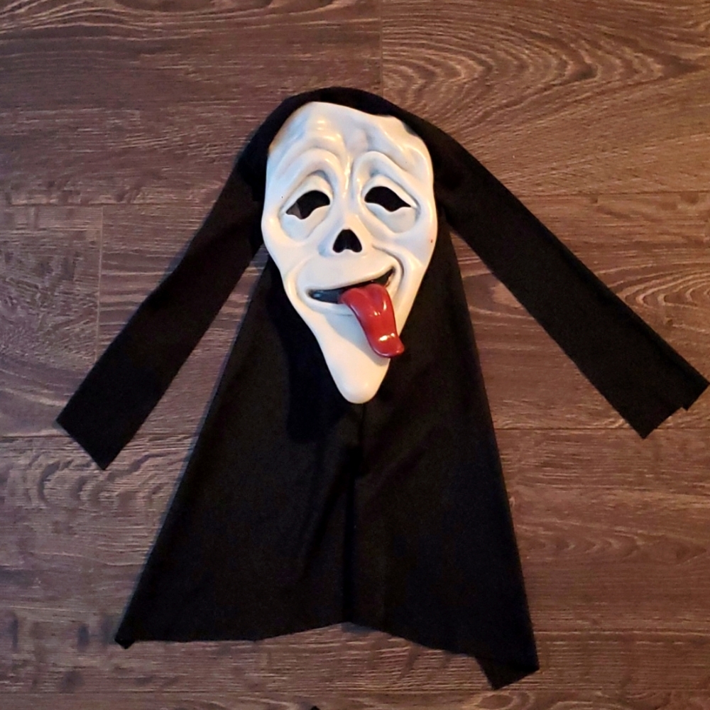 Vintage Scream Ghost Face 'Wassup' Tongue Mask Easter Unlimited Scary Movie Mask